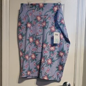 LuLaRoe Cassie Floral Skirt in Purple and Green